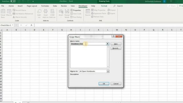 Inserting CheckBox and assigning a Macro to it in VBA l VBA l Excel Programming l Excel Macros смотреть онлайн
