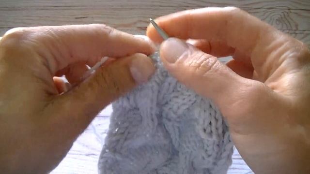 Вяжем узор "Якорная цепь"спицами смотреть онлайн