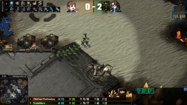 CASTERS CIVIL WAR BEGINS! - RotterdaM Vs ZombieGrub - Reynor, MaxPax, HeroMarine [StarCraft 2]