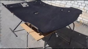 Черный потолок в автомобиле Mark X (Покраска потолка и салонного пластика)