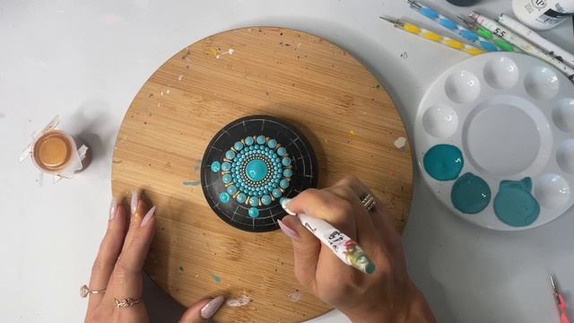 4" Rock Dot Mandala Tutorial For Beginners | Learn How to Dot Paint | Thoughtful Dots смотреть онлайн