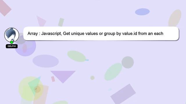 Array : Javascript, Get unique values or group by value.id from an each loop смотреть онлайн