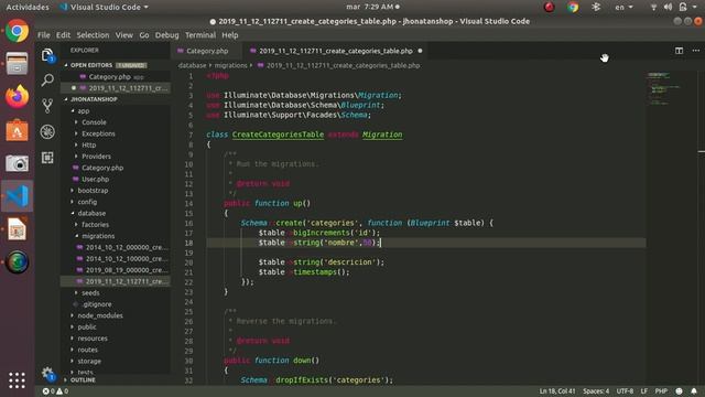 03 Crear tabla categoría y guardar información con tinker - Creando tienda online Laravel 6 смотреть онлайн