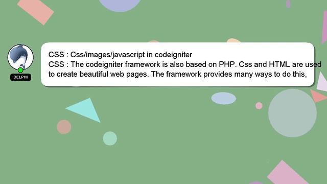 CSS : Css/images/javascript in codeigniter смотреть онлайн
