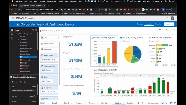 Oracle Analytics Desktop Corporate Financial Dashboard Live Demo смотреть онлайн