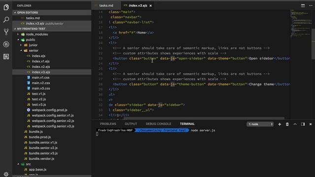 Frontend job interview - Senior code test смотреть онлайн