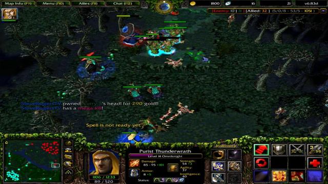 DotA 6.83d - Omniknight Beyond Godlike! (Triple Kill) смотреть онлайн