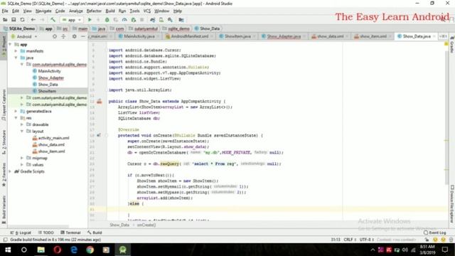 SQLite Database in android Part-2 , data insert and retry in Sqlite database in android studio смотреть онлайн