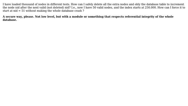 Drupal: How to reset node id to a lower number - Drupal 7? смотреть онлайн