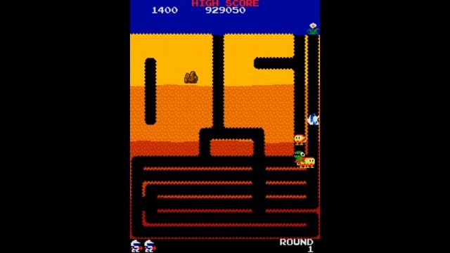 Dig Dug - Round 1 Dirt Pattern смотреть онлайн