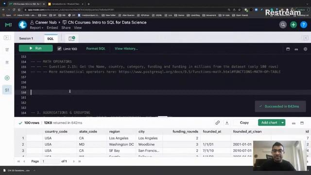 CN Courses: SQL for Data Science, Session 1 смотреть онлайн