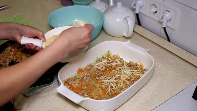 Пирог из лаваша с капустой и фаршем. Ешь и еще хочется. смотреть онлайн