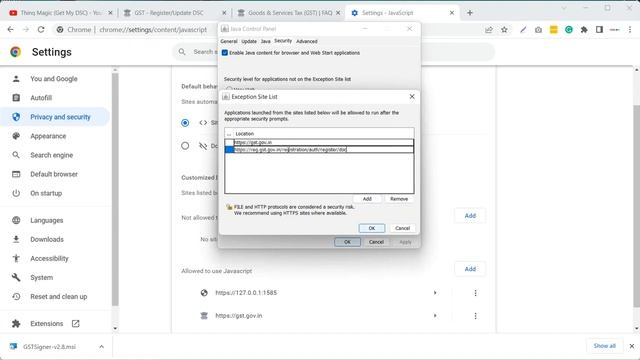 DSC Settings for GST, GST website DSC issue / java GST Emsigner error I digital Signature Error I смотреть онлайн