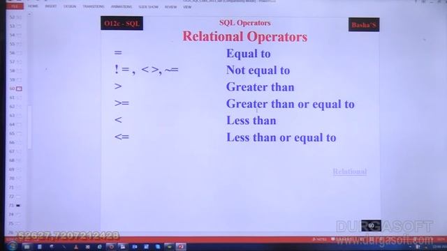 Oracle Tutorial || Oracle|Sql Opetrators Part - 1 by basha смотреть онлайн