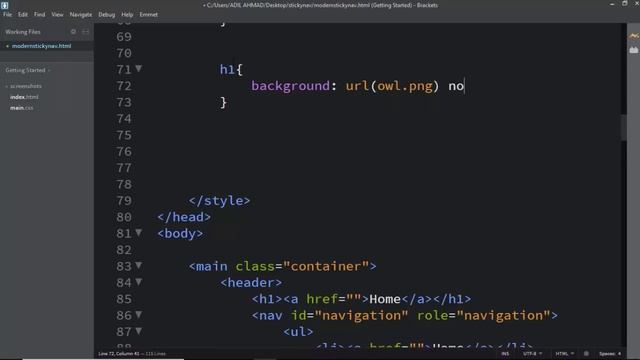 How to create Sticky and Fixed Navigation bar using HTML & CSS 3 - Web Design смотреть онлайн