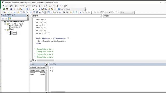Multidimensional Array-10 Excel VBA Part-26 (full hindi tutorial) смотреть онлайн