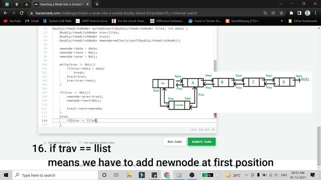 Inserting a Node Into a Sorted Doubly Linked List | Hacker Rank Solution in C смотреть онлайн