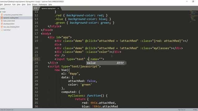 Dynamic styling using names in vuejs смотреть онлайн