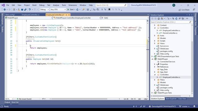 Web API Tutorial C# [Part 5] - Fetching data from SQL Server into Web API смотреть онлайн