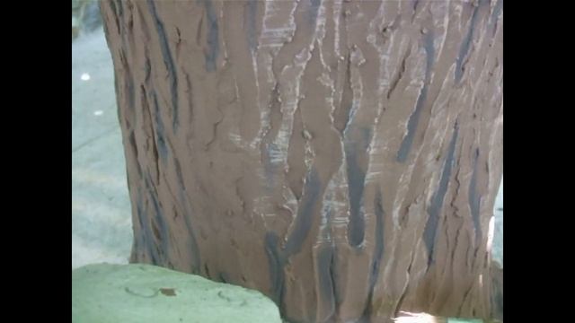 Покраска пенька из цемента._ мастер Карусель Чудес_Оксана Жеренова. смотреть онлайн