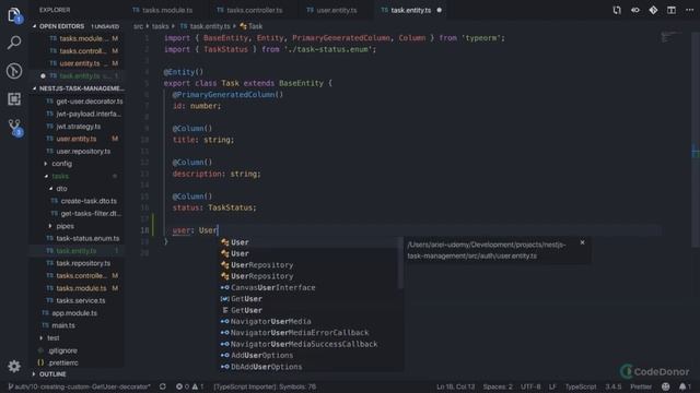 Lecture 55. Tasks and Users - Database Relation | Scalable | Modern TypeScript |Master NestJS (2021 смотреть онлайн