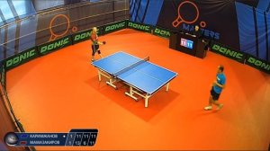 Каримжанов Алишер - Мамазакиров Тимур. Настольный теннис. Мастерс лига B. 20.02.2020.