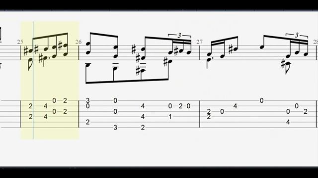 Pyotr Ilyich Tchaikovsky: Dance of the Sugar Plum Fairy tablature/sheet music for fingerstyle guita смотреть онлайн