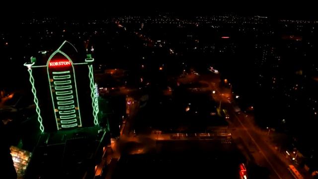 Korston_night Засыпающий Серпухов с крыши Корстона