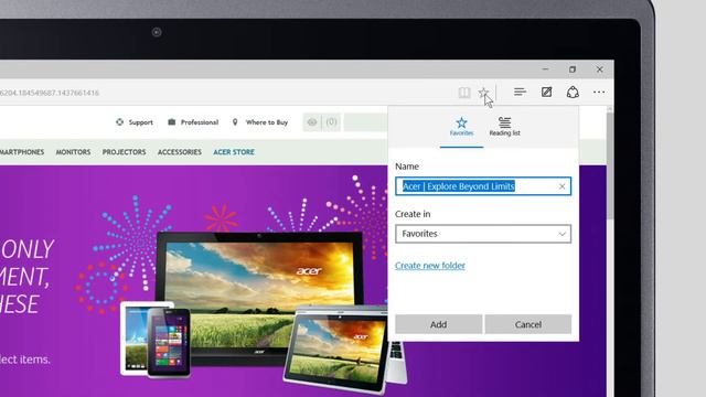 Microsoft Edge - How to Add a Website to Favorites смотреть онлайн