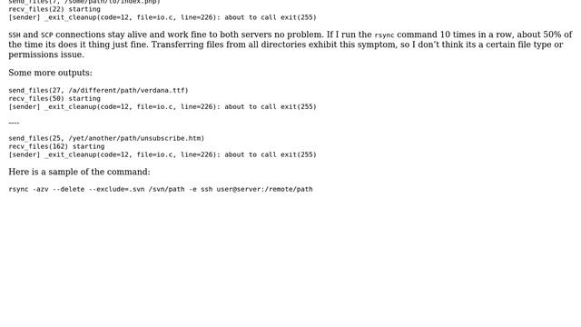 Unix & Linux: RSYNC periodically fails via SSH, broken pipe смотреть онлайн
