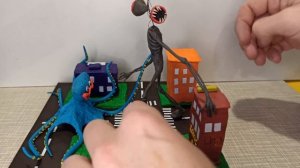 СИРЕНОГОЛОВЫЙ против ХАГИ ВАГИ ОСЬМИНОГА Диорама ► Лепка из Пластилина и страшилка