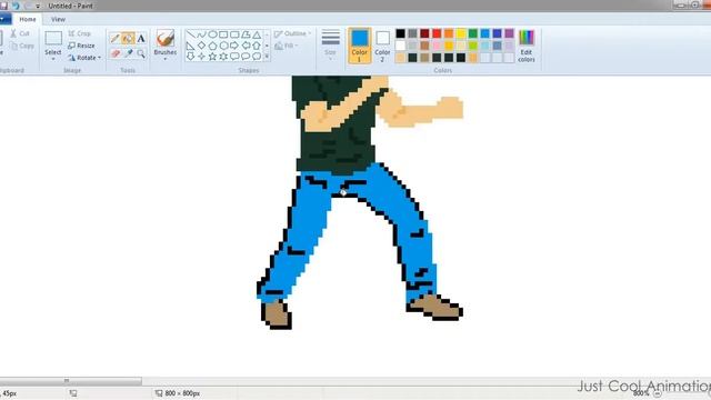Making pixel art in Ms Paint смотреть онлайн