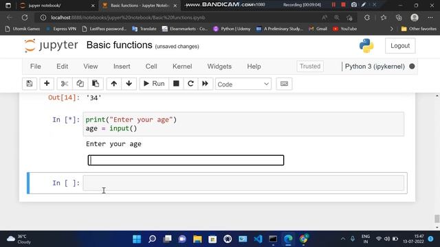 #6 | Python Basic Functions ( print() , input() , help() , type() ) | #pythontutorial #functions смотреть онлайн