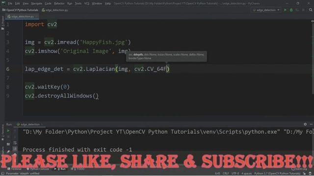 OpenCV Python Tutorial 9 - Edge Detection using OpenCV and Python смотреть онлайн
