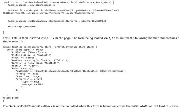 Drupal: Form Ajax not working when rendered from Ajax callback смотреть онлайн