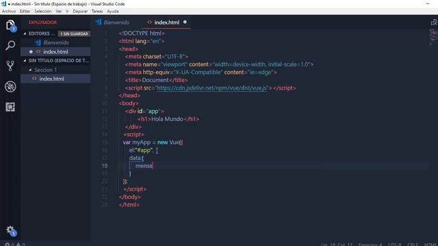 Hola Mundo en Vue JS 2 смотреть онлайн