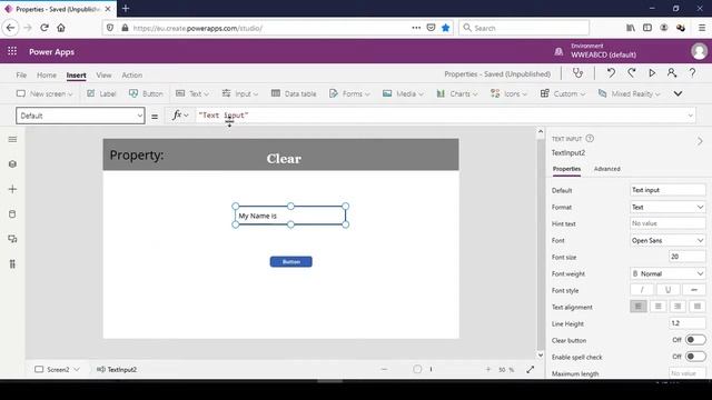 Power Apps Text input control - Clear Property смотреть онлайн