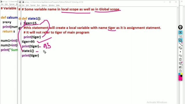 Python Class 12 | Global and local scope in Python | Example of LEGB rule смотреть онлайн