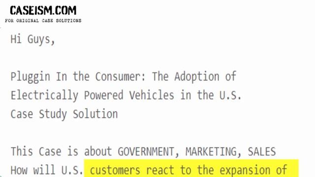 Pluggin In the Consumer: The Adoption of Electrically Powered Vehicles in the U.S. Case Study Help смотреть онлайн