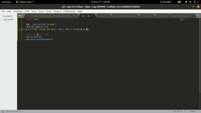 Day - 3 ( Basic OpenCV Operations) смотреть онлайн