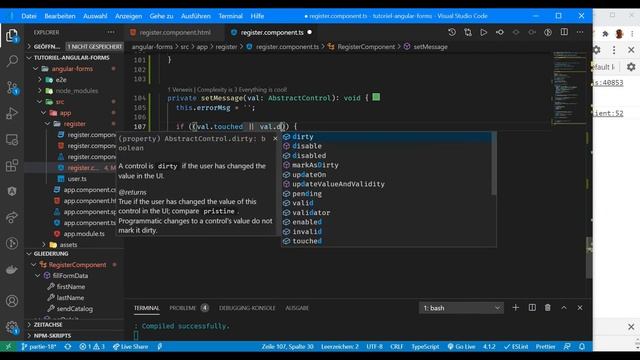 Tutoriel Formulaires Angular #18 - Gérer les érreurs depuis le composants TypeScript смотреть онлайн