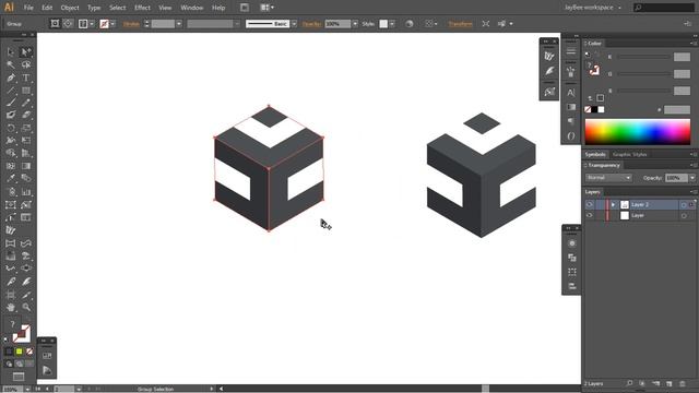 Create a 3D Cube logo with the 3D extrude tool - Illustrator смотреть онлайн