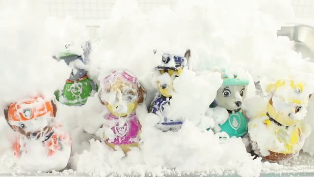 Paw Patrol have a foam bubble bath. смотреть онлайн