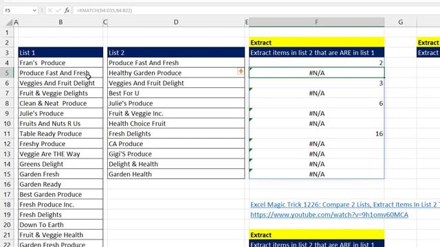 Spilled Array Formulas Make Excel Life Easy. Compare Two Lists Extract Items Excel Magic Trick 1750 смотреть онлайн