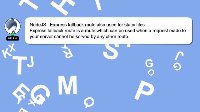 NodeJS : Express fallback route also used for static files смотреть онлайн