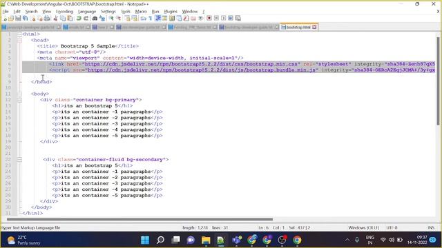 BOOTSTRAP CLASS-1:(containers and grid system)2022 11 14 09 17 43 смотреть онлайн