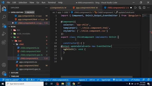 Angular 12 tutorial in Hindi #28 Send data child to parent component смотреть онлайн
