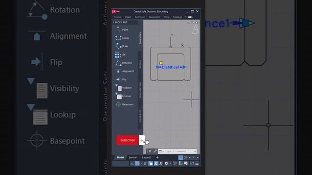 Dynamic Block command in AutoCAD смотреть онлайн