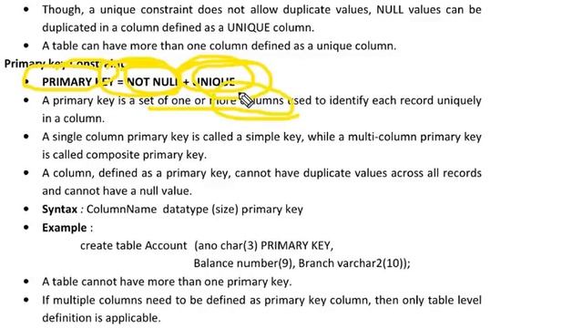 Lecture 17/DBMS/What is Constraints/Types of Constraints/check/not null/by mv learning point смотреть онлайн