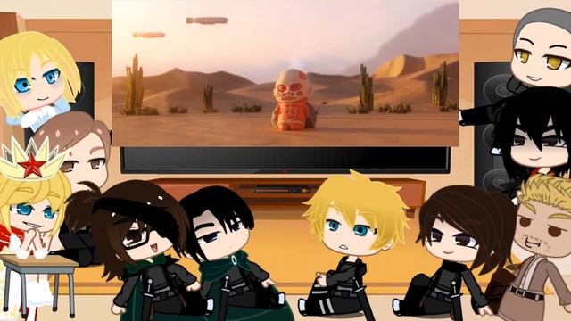 Aot react to Chibi Titans + the Wumbling✨ original Gacha club Snk смотреть онлайн